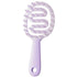 Long-Handled Hollow Hair Shampoo Brush, TPR Soft-Bristle Scalp Massager, for Wet & Dry Hair—Purple