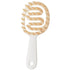 Long-Handled Hollow Hair Shampoo Brush, TPR Soft-Bristle Scalp Massager, for Wet & Dry Hair—White