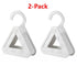 2-Pack - Triangular No-Mark Bag Storage Hooks, Multi-Purpose Anti-Crease Hanger for Handbags, Scarves, and Ties - White