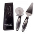 2Pcs Pizza Baking Tool Set, 8cm Stainless Steel Guard Pizza Cutter Wheel & Triangular Cheese Spatula