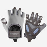 Gray - Size M - Women's Ice Silk Half-Finger Fitness Gloves, Silicone Shock-Absorbing, Anti-Slip, Breathable Sports Gloves