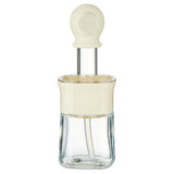 Integrated Oil Storage Silicone Oil Brush Bottle, Food-Grade Heat-Resistant Oil Dispensing Brush for Baking, BBQ—White