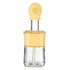 Integrated Oil Storage Silicone Oil Brush Bottle, Food-Grade Heat-Resistant Oil Dispensing Brush for Baking, BBQ—Yellow