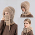 Fleece Ear Protection Integrated Knit Hat, Women&