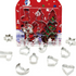 Stainless Steel Cookie Cutter Sets, DIY Press Baking Molds for Homemade Cookies & Pastries—Christmas Shapes, 10-Piece Set