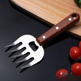 Stainless Steel Hand Guard, Multi-functional Kitchen Food Holder With Bottle Opener For Cutting & BBQ