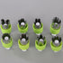 Hand Press Fruit and Vegetable Cookie Cutter 8-Piece Set, Food Shape Molds—Green
