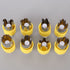 Hand Press Fruit and Vegetable Cookie Cutter 8-Piece Set, Food Shape Molds—Yellow