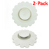 Sunflower Silicone Sink Filter Mat 2-Pack, Anti-Clog Hair, Odor-Proof Drain Cover for Kitchen and Bathroom—White