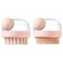 Shampoo & Bath Brush 2-Piece Set, Silicone Scalp Massager Shower Brush, Multi-Purpose for Humans and Pets—Pink