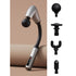 U-Shaped Extended Handle Fascia Gun, 9-Speed Variable Electric Deep Tissue Massager for Back, and Body Relief—Silver