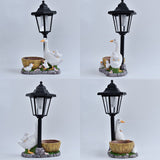 Creative Cute Duck Resin Flower Pot Solar Outdoor Light, Courtyard and Garden Decorative Ornament—Retro Lawn Ambiance Night Light, Multifunctional Flower Pot Ornament, Balcony Plant Decorative Floor Lamp