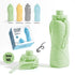 800ml Large-Capacity Food-Grade Silicone Folding Water Cup, Portable Outdoor High-Temperature Resistant Water Bottle, Travel and Camping Compressible Water Bottle, Travel Water Cup - Green