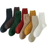 4-pair pack of mixed color socks, women's fall/winter socks, comfortable, soft and warm house socks.