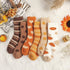6 Pairs Women Fluffy Coral Fleece Bed Socks Warm Cosy Heart Dot Pattern Non Slip Thermal Lounge Socks Soft Winter Home Socks Multipack
