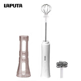 Rechargeable Electric Milk Frother Handheld, 3 Speed Milk Foam Maker for Latte Cappuccino, Portable Coffee Whisk with Protective Storage Cover