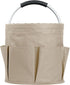 Garden Tool Organizer Bag 17L Collapsible Tool Bag Foldable Tool Organizer Outdoor Camping Portable Shower Caddy Cleaning Supply Caddy with Handle for Home Bathroom Storage Bath Wash Bag（khaki）