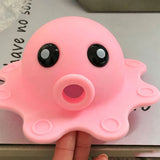Octopus Shape Silicone Drain Hair Catcher, Bath Tub Sink Drain Filter Cover, Anti Clog Shower Drain Protector, Reusable Bathroom Hair Stopper-Pink