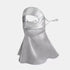 Long-Style Neck-Covering Silk Sun Protection Mask – Full-Face UV Blocking Mask for Cycling and Outdoor Activities (Gray)