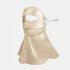 Long-Style Neck-Covering Silk Sun Protection Mask – Full-Face UV Blocking Mask for Cycling and Outdoor Activities (Gold)