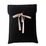 1PC Ballet Pink Bow Quilted Laptop & Tablet Sleeve – Fits 11-inch – Black