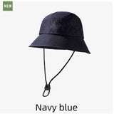 Unisex Quick-Dry Waterproof Bucket Hat – Outdoor Sun Protection Hat for Men & Women – Navy Blue