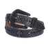 Y2K Bling Rhinestone Belt for Women Glitter Cross Studded Waist Strap Croc Texture Adjustable 115cm Dress Belt-Black
