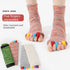 Five Toe Separator Yoga Socks Non Slip Open Toe Pilates Barre Foot Socks Breathable Stretch Studio Workout Socks-Pink
