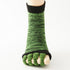 Five Toe Separator Yoga Socks Non Slip Open Toe Pilates Barre Foot Socks Breathable Stretch Studio Workout Socks-Green