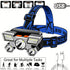 Outdoor Multi-Function LED Headlamp - 4-Level Dimmable Waterproof Headlamp - Head-Mounted Headlamp - Spotlight - Ideal for Night Fishing, Hiking, Camping, and Work - High-Power Flashlight - Silver