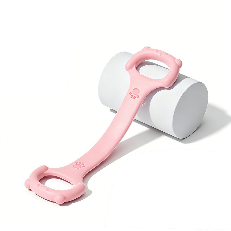 Resistance Band - 40 lbs - High-Elasticity, Break-Resistant - Home-Use Shoulder and Back Workout Tool - One-Piece Construction - Yoga Stretch Band - Back Training Tool - Back Shaping - Portable Fitness Equipment - Pink - 1 Piece