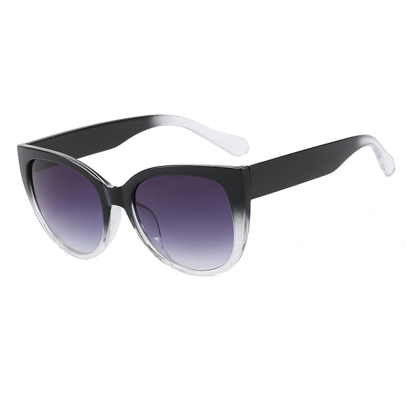 Cat-Eye Gradient Frame Sunglasses, Fashion Sunglasses, Minimalist UV Protection