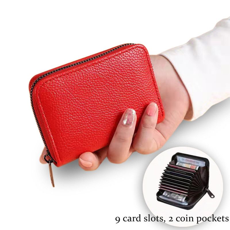 Men's Card Holder, Business Card Holder, Card Sleeve, Credit Card Holder，Red