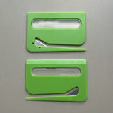 Portable Letter Opener Card Size Envelope Slitter with Ruler Lightweight Mail Opening Cutter for Office Home-Green