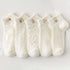 5-Pair White Series Ankle Socks, Women&