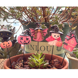 Halloween Pumpkin Skull Succulent Flower Pot Insert – Plant Pot Decoration, Resin Ornament