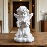 Kneeling Angel Girl Blessing Figurine, Resin Ornament Gift Decor