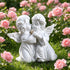 Angel Boy & Girl Hugging Figurine, Resin Romantic Decor