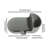 Silicone Soap Dish – Universal Non-Slip Soap Holder Tray for Handmade Soap – Grey