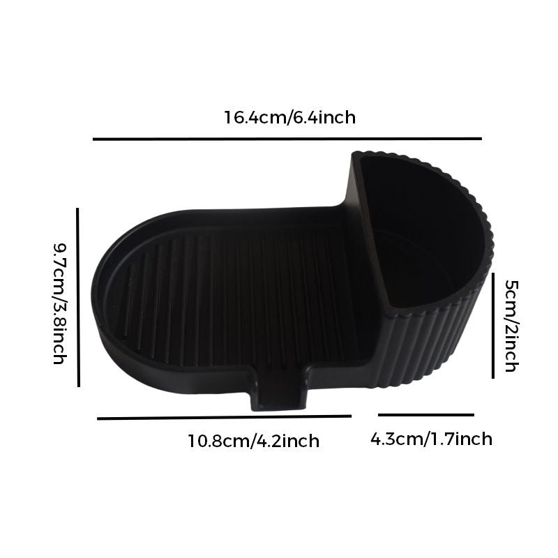 Silicone Soap Dish – Universal Non-Slip Soap Holder Tray for Handmade Soap – Black