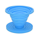Food-Grade Silicone Foldable Coffee Dripper – Portable Outdoor Pour-Over Filter – Blue