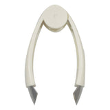 Stem Remover Tool for Strawberry, V Shape Fruit Huller Clip, Portable Berry Leaf Corer Picker for Kitchen-Cream