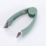 Stem Remover Tool for Strawberry, V Shape Fruit Huller Clip, Portable Berry Leaf Corer Picker for Kitchen-Green
