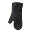 Heat Resistant Silicone Oven Mitts Non Slip Double Layer Cooking Baking Gloves For Kitchen BBQ-Black