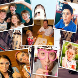 5-Pack Silly Straws Glasses, Reusable Crazy Straws for Kids, Flexible Twisty Straws Fun Eyeglass Frame Drinking Straws, Novelty Party Favors Supplies for Birthday, Game, Christmas, Holiday Decorations