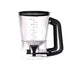 4 Cup Batter Dispenser Measuring Pitcher with Lid, Pancake Cupcake Waffle Batter Separator Jug, Clear Baking Mix Dispenser with Measurement Markings-black