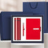 Corporate Gift Set Insulated Water Bottle Notebook Pen, Business Executive Office Gift Box Set-red