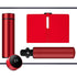 Luxury Corporate Gift Set Temperature Display Bottle Auto Umbrella Notebook, Premium Business Office Gift Hamper, All Weather Practical Employee Client Present-red
