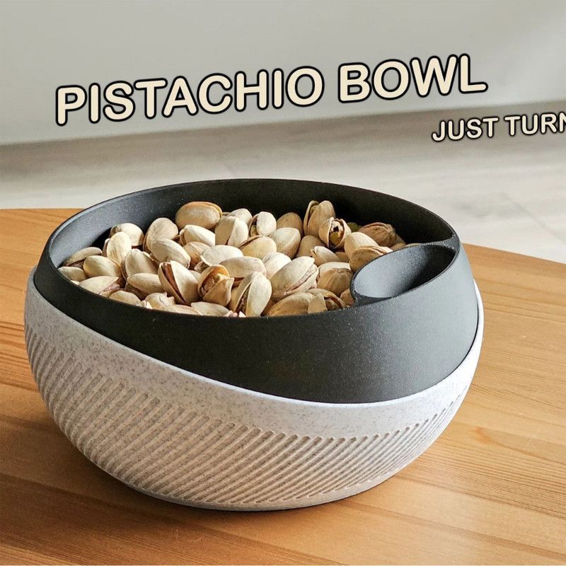 2-Tier Snack Bowl with Shell Disposal Compartment – Must-Have for Living Room