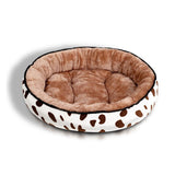 Winter Warm Round Pet Bed Arctic Fleece High Resilience Four Seasons Bed for Cat Dog